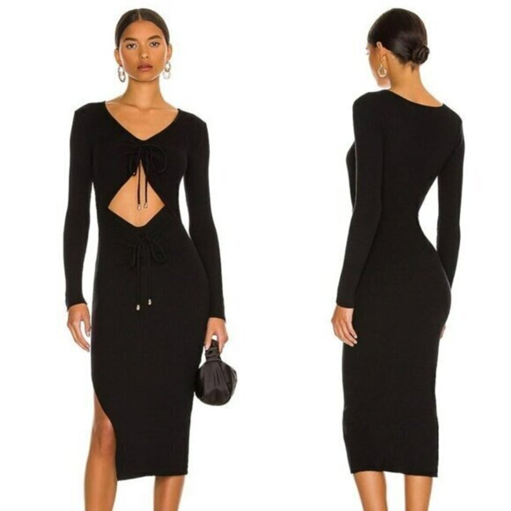 MORE TO COME Kaylee Ruched Dress - Black